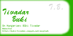 tivadar buki business card