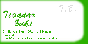 tivadar buki business card